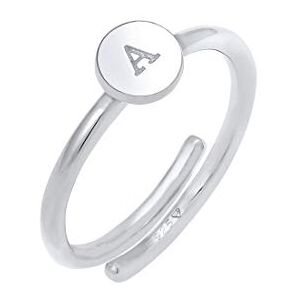 Elli Ring Women Letter A Basic Minimal Ajustable In 925 Sterling Silver Elli Ring Women Letter A Basic Minimal Ajustable In 925 Sterling Silver