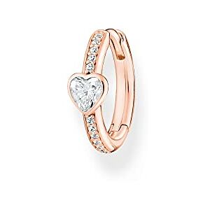 Thomas Sabo single hoop earrings with heart and white stones gold-plated silver CR692-416-14 Thomas Sabo single hoop earrings with heart and white stones gold-plated silver CR692-416-14