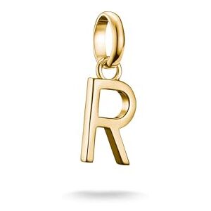 Thomas Sabo Charm Club Connect CC1224-413-39 18K Gold Plated 925 Sterling Silver R Pendant Thomas Sabo Charm Club Connect CC1224-413-39 18K Gold Plated 925 Sterling Silver R Pendant
