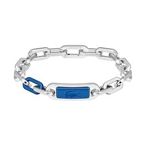 Lacoste Men's CREW Collection Chain Bracelet in Stainless Steel with an Engraved Plaque 2040368 Lacoste Men's CREW Collection Chain Bracelet in Stainless Steel with an Engraved Plaque 2040368