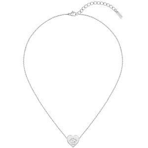 Lacoste Women's LOVE MY CROC Collection Chain Necklace in Stainless Steel with a Heart Pendant 2040394 Lacoste Women's LOVE MY CROC Collection Chain Necklace in Stainless Steel with a Heart Pendant 2040394