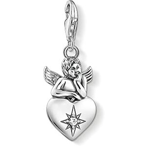 Thomas Sabo Women Charm pendant guardian angel with heart silver 925 Sterling Silver, Blackened 1735-643-14 Thomas Sabo Women Charm pendant guardian angel with heart silver 925 Sterling Silver, Blackened 1735-643-14