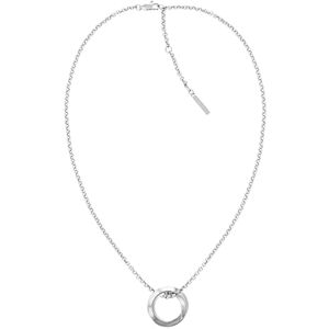 Calvin Klein Women's TWISTED RING Collection Chain Necklace in Stainless Steel with a Charm 35000306 Calvin Klein Women's TWISTED RING Collection Chain Necklace in Stainless Steel with a Charm 35000306