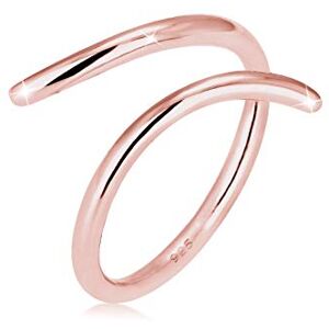 Elli Women's 925 Sterling Silver Rose Gold Plated Wrapped Statement Geo Blogger Ring, Size N Elli Women's 925 Sterling Silver Rose Gold Plated Wrapped Statement Geo Blogger Ring, Size N
