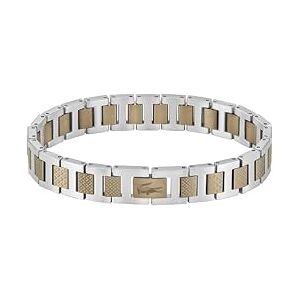 Lacoste Men's METROPOLE Collection Link Bracelet Embellished with petit piqué pattern Lacoste Men's METROPOLE Collection Link Bracelet Embellished with petit piqué pattern