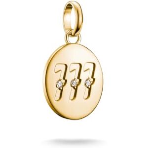 Thomas Sabo Charm Club Connect CC1254-414-14 Angel Number 777 Pendant with 18 Carat Gold Stones Recycled 925 Silver Thomas Sabo Charm Club Connect CC1254-414-14 Angel Number 777 Pendant with 18 Carat Gold Stones Recycled 925 Silver
