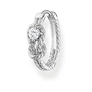 Thomas Sabo Single Creole Rope with Knots Silver 925 Sterling Silver CR695-051-14 Thomas Sabo Single Creole Rope with Knots Silver 925 Sterling Silver CR695-051-14