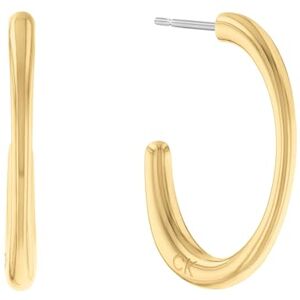 Calvin Klein Women's PLAYFUL ORGANIC SHAPES Collection Hoop Earrings Yellow gold 35000347 Calvin Klein Women's PLAYFUL ORGANIC SHAPES Collection Hoop Earrings Yellow gold 35000347