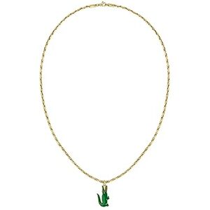 Lacoste Men's ARTHOR Collection Chain Necklace in Yellow Gold with a Crocodile-Shaped Charm 2040229 Lacoste Men's ARTHOR Collection Chain Necklace in Yellow Gold with a Crocodile-Shaped Charm 2040229
