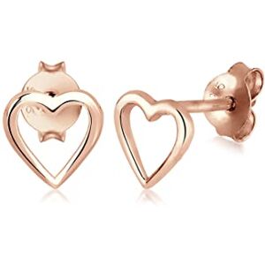 Elli Earrings Women Heart Motif Cut Out Filigree in 925 Sterling Silver Elli Earrings Women Heart Motif Cut Out Filigree in 925 Sterling Silver