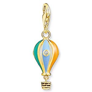 Thomas Sabo Charm Club Charm pendant hot air balloon 18k gold plating Recycled 925 silver, Women, 1922-565-7 Thomas Sabo Charm Club Charm pendant hot air balloon 18k gold plating Recycled 925 silver, Women, 1922-565-7