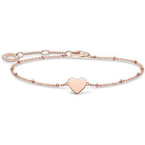 Thomas Sabo 925 Sterling Silver Heart Bead Bracelet, 16,00 19,00 cm, Sterling Silver Thomas Sabo 925 Sterling Silver Heart Bead Bracelet, 16,00 19,00 cm, Sterling Silver