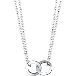 Elli Women's 925 Sterling Silver Circle Geo Trend Bloggers Layer Necklace Chain with Pendant of Length 40 cm Elli Women's 925 Sterling Silver Circle Geo Trend Bloggers Layer Necklace Chain with Pendant of Length 40 cm