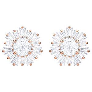 Swarovski Sunshine stud earrings, Sun, White, Rose gold-tone plated Swarovski Sunshine stud earrings, Sun, White, Rose gold-tone plated