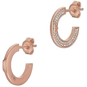Emporio Armani women's creole earrings sterling silver rose gold-tone, EG3590221 Emporio Armani women's creole earrings sterling silver rose gold-tone, EG3590221