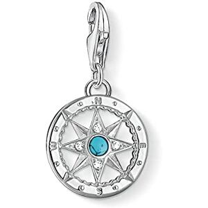 Thomas Sabo Women Charm Pendant Compass Travel Charm Club 925 Sterling Silver 1228-405-17 Thomas Sabo Women Charm Pendant Compass Travel Charm Club 925 Sterling Silver 1228-405-17