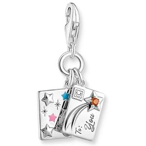 Thomas Sabo Charm Club Silver charm pendant letter with stones Recycled 925 silver, Women, 2061-691-7 Thomas Sabo Charm Club Silver charm pendant letter with stones Recycled 925 silver, Women, 2061-691-7
