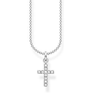 Thomas Sabo Sterling Silver Pave Cross Necklace of Length 38-45cm Thomas Sabo Sterling Silver Pave Cross Necklace of Length 38-45cm