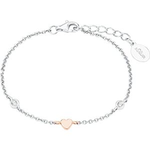 s.Oliver Bracelet Arm jewelry, with Zirconia synth., 14+2 cm, Silver, Heart, Comes in jewelry gift box, 2028457 s.Oliver Bracelet Arm jewelry, with Zirconia synth., 14+2 cm, Silver, Heart, Comes in jewelry gift box, 2028457