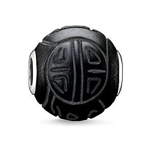 Thomas Sabo Men Bead Shanghai Obsidian matt black Karma Beads 925 Sterling Silver K0055-023-11 Thomas Sabo Men Bead Shanghai Obsidian matt black Karma Beads 925 Sterling Silver K0055-023-11