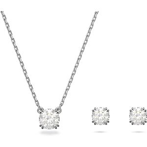 Swarovski Constella Necklace and Earrings Set, Gold Tone Necklace with Clear Crystals, from the Constella Collection Swarovski Constella Necklace and Earrings Set, Gold Tone Necklace with Clear Crystals, from the Constella Collection