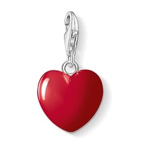 Thomas Sabo 0016-007-10 Red Heart Charm Pendant in 925 Sterling Silver Thomas Sabo 0016-007-10 Red Heart Charm Pendant in 925 Sterling Silver