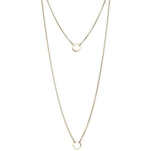 Elli Women Genuine Jewellery Necklaces Sautoir Neckwear Circle Basic 925 Sterling Silver Gold Plated 7 cm Elli Women Genuine Jewellery Necklaces Sautoir Neckwear Circle Basic 925 Sterling Silver Gold Plated 7 cm