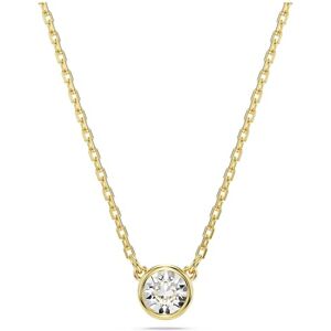 Swarovski Imber pendant, Round cut, White, Gold-tone plated Swarovski Imber pendant, Round cut, White, Gold-tone plated