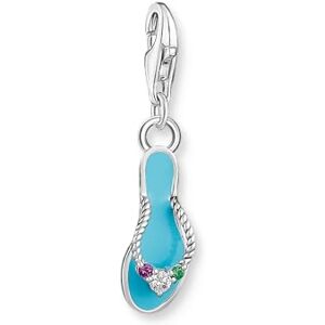Thomas Sabo Charm Club Charm pendant flip flop with stones silver Recycled 925 silver, Women, 2025-914-7 Thomas Sabo Charm Club Charm pendant flip flop with stones silver Recycled 925 silver, Women, 2025-914-7