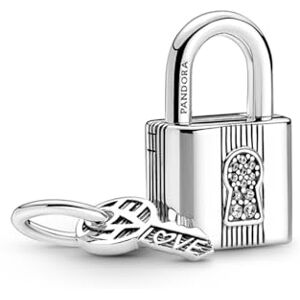 PANDORA Padlock & Key Dangle Charm Sterling Silver Bracelet Charm Compatible Moments Gift for Her No Box PANDORA Padlock & Key Dangle Charm Sterling Silver Bracelet Charm Compatible Moments Gift for Her No Box
