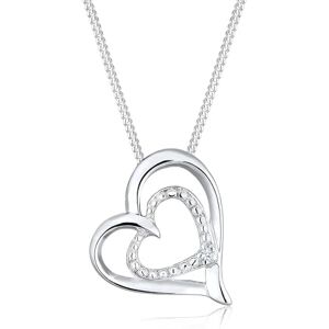 DIAMORE Elli DIAMONDS Necklace Women Heart Proof of Love with Diamond (0.015 ct.) in 925 Sterling Silver DIAMORE Elli DIAMONDS Necklace Women Heart Proof of Love with Diamond (0.015 ct.) in 925 Sterling Silver
