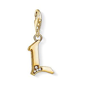 Thomas Sabo Women Charm Pendant Letter L Charm Club 925 Sterling Silver 1618-414-39 Thomas Sabo Women Charm Pendant Letter L Charm Club 925 Sterling Silver 1618-414-39