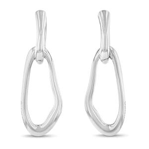 Calvin Klein Women's CK STATEMENT LINKS Collection Pendant Earrings in Stainless Steel 35000749 Calvin Klein Women's CK STATEMENT LINKS Collection Pendant Earrings in Stainless Steel 35000749