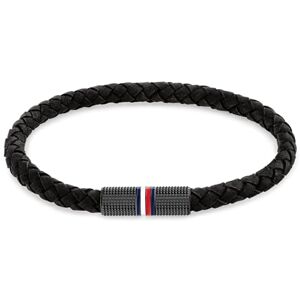 Tommy Hilfiger Jewelry Men's Braided Leather Bracelet Black 2790459 Tommy Hilfiger Jewelry Men's Braided Leather Bracelet Black 2790459