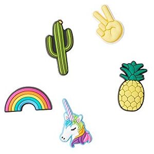 Crocs Unisex's Fun Trend 5-Pack Shoe Charms Personalize with Jibbitz, Multicolor, S Crocs Unisex's Fun Trend 5-Pack Shoe Charms Personalize with Jibbitz, Multicolor, S