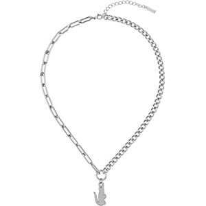 Lacoste Women's CROCODILE Collection Chain Necklace in Stainless Steel with a Crocodile-Shaped Charm 2040148 Lacoste Women's CROCODILE Collection Chain Necklace in Stainless Steel with a Crocodile-Shaped Charm 2040148