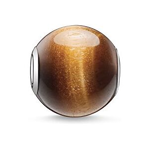 Thomas Sabo Women Bead Tiger Eye Karma Beads 925 Sterling Silver K0045-045-2 Thomas Sabo Women Bead Tiger Eye Karma Beads 925 Sterling Silver K0045-045-2
