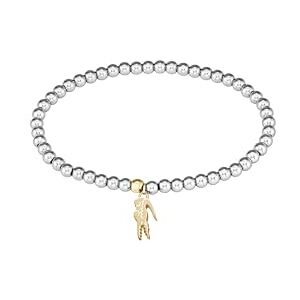 Lacoste Women's ORBE Collection Beaded Bracelet in Stainless Steel with a Crocodile-Shaped Charm 2040332 Lacoste Women's ORBE Collection Beaded Bracelet in Stainless Steel with a Crocodile-Shaped Charm 2040332