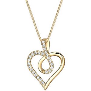 Elli Women's 925 Sterling Silver Gold Plated Zirconia Infinity Heart Cubic Necklace of Length 45 cm Elli Women's 925 Sterling Silver Gold Plated Zirconia Infinity Heart Cubic Necklace of Length 45 cm