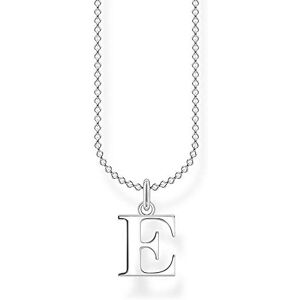 Thomas Sabo Women's 925 Sterling Silver Letter E Necklace 38-45cm Length Thomas Sabo Women's 925 Sterling Silver Letter E Necklace 38-45cm Length