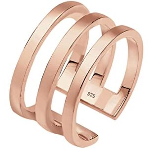 Elli Women 925 Sterling Silver wrapped Style Rose gold Plated Adjustable Ring 0604750717_54 Elli Women 925 Sterling Silver wrapped Style Rose gold Plated Adjustable Ring 0604750717_54