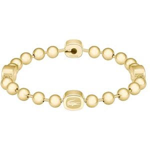 Lacoste Men's VIGOR Collection Beaded Bracelet in Stainless Steel and Yellow Gold Lacoste Men's VIGOR Collection Beaded Bracelet in Stainless Steel and Yellow Gold