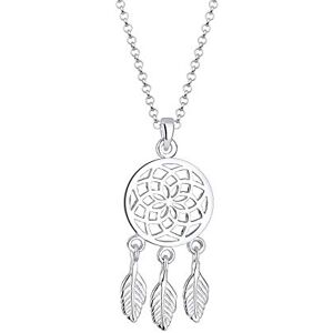 Elli Women's 925 Sterling Silver Xilion Cut Necklaces with Pendant of Length 45 cm Elli Women's 925 Sterling Silver Xilion Cut Necklaces with Pendant of Length 45 cm