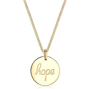 Elli Women's 925 Sterling Silver Gold Plated Xilion Cut Necklace of Length 45 cm Elli Women's 925 Sterling Silver Gold Plated Xilion Cut Necklace of Length 45 cm