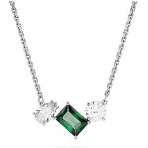Swarovski Mesmera Pendant Necklace, White and Green Crystals in Mixed Cuts, Rhodium Plated Setting, from the Mesmera Collection Swarovski Mesmera Pendant Necklace, White and Green Crystals in Mixed Cuts, Rhodium Plated Setting, from the Mesmera Collection