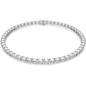 Swarovski Millenia necklace, Square cut, Small, White, Rhodium plated Swarovski Millenia necklace, Square cut, Small, White, Rhodium plated