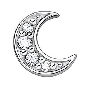 Thomas Sabo Women Single Stud Earring Moon Pavé 925 Sterling Silver Thomas Sabo Women Single Stud Earring Moon Pavé 925 Sterling Silver