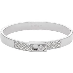 Emporio Armani Women's Stainless Steel Silver with Crystals Setted Bangle Bracelet, EGS3088040 Emporio Armani Women's Stainless Steel Silver with Crystals Setted Bangle Bracelet, EGS3088040