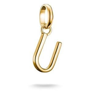 Thomas Sabo Charm Club Connect CC1227-413-39 18ct Recycled Gold Plated Letter U Pendant Thomas Sabo Charm Club Connect CC1227-413-39 18ct Recycled Gold Plated Letter U Pendant