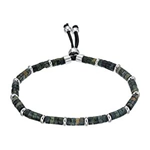 s.Oliver bracelet stainless steel men's arm jewelry, with jasper, 20+2 cm, silver, Comes in jewelry gift box, 2033925 s.Oliver bracelet stainless steel men's arm jewelry, with jasper, 20+2 cm, silver, Comes in jewelry gift box, 2033925